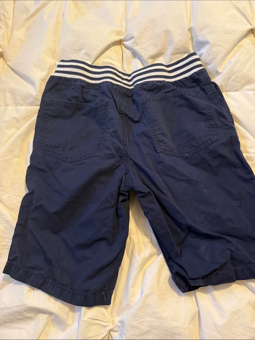 Navy Drawstring Waist Casual Shorts